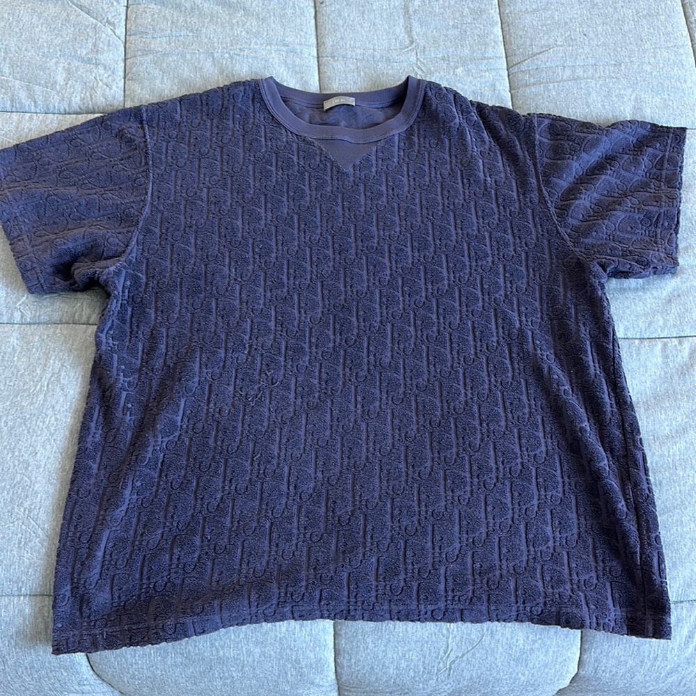 Purple dior logo tee